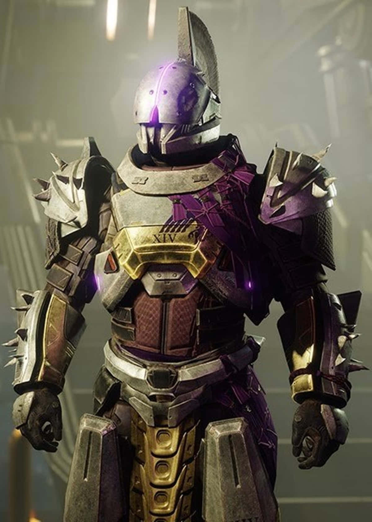 Saint-14, The Legendary Titan Guardian In Action Wallpaper