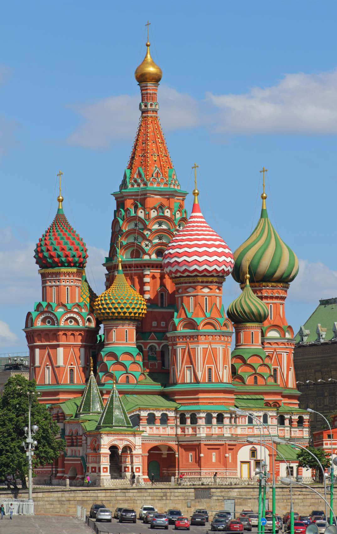 Saint Basil's Cathedral Adorned Tented Roof Steeples Wallpaper