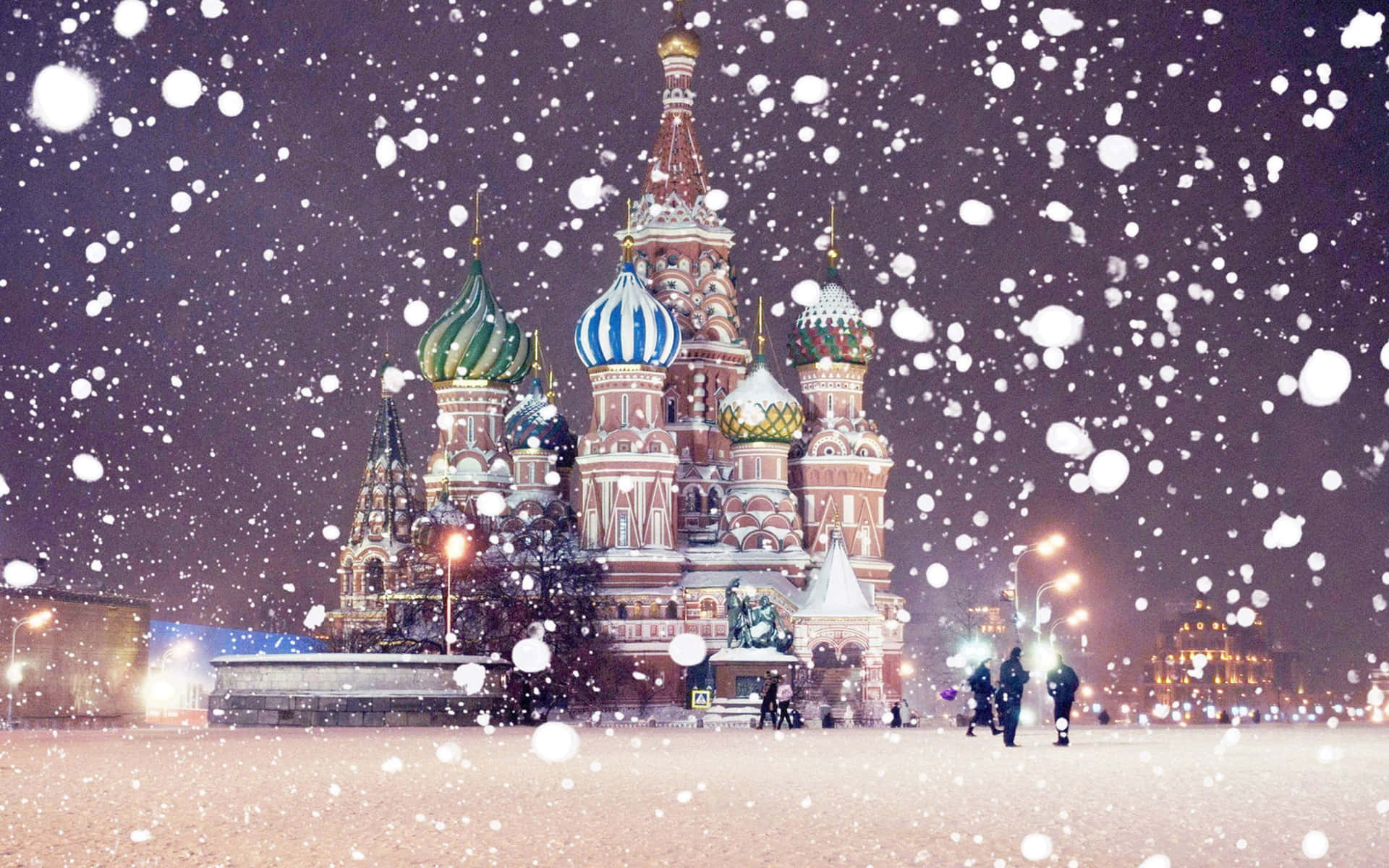 Caption: Majestic Saint Basil's Cathedral at Kremlin, Moscow Wallpaper