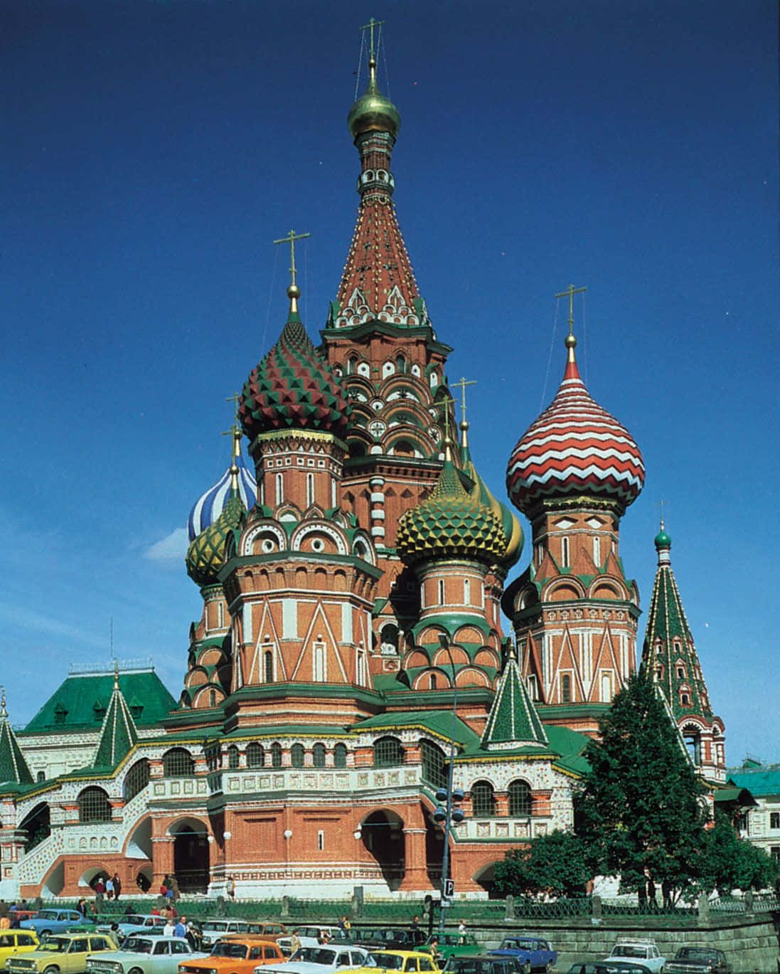 Saint Basil's Cathedral Orange And Green Paint Wallpaper