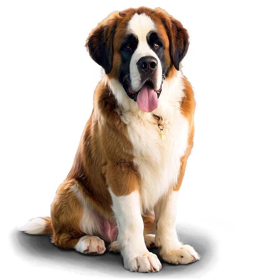 Saint Bernard At The Beach Png 06252024 PNG