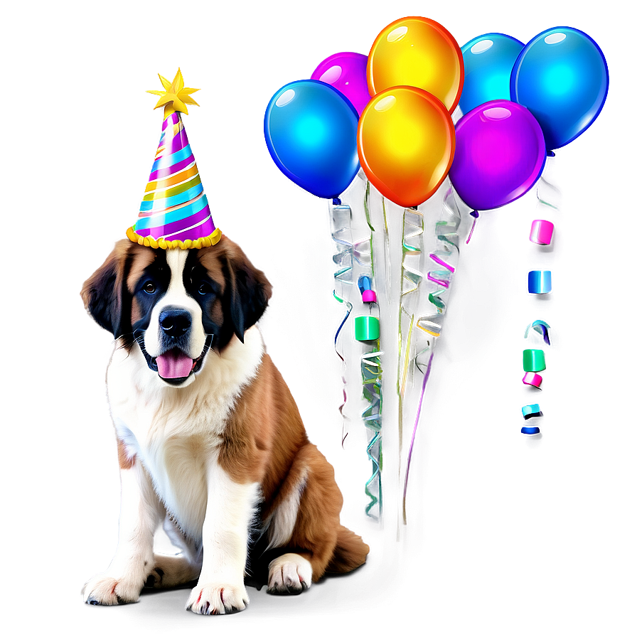 Saint Bernard Birthday Party Png 96 PNG