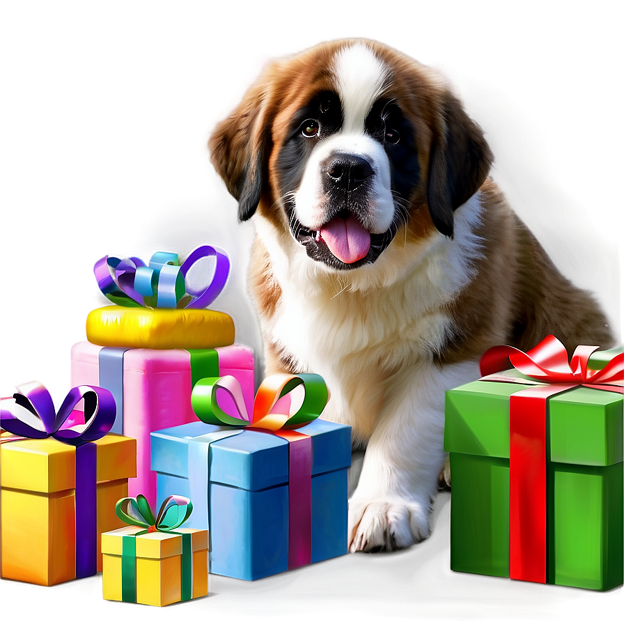 Saint Bernard Birthday Party Png Qsg90 PNG