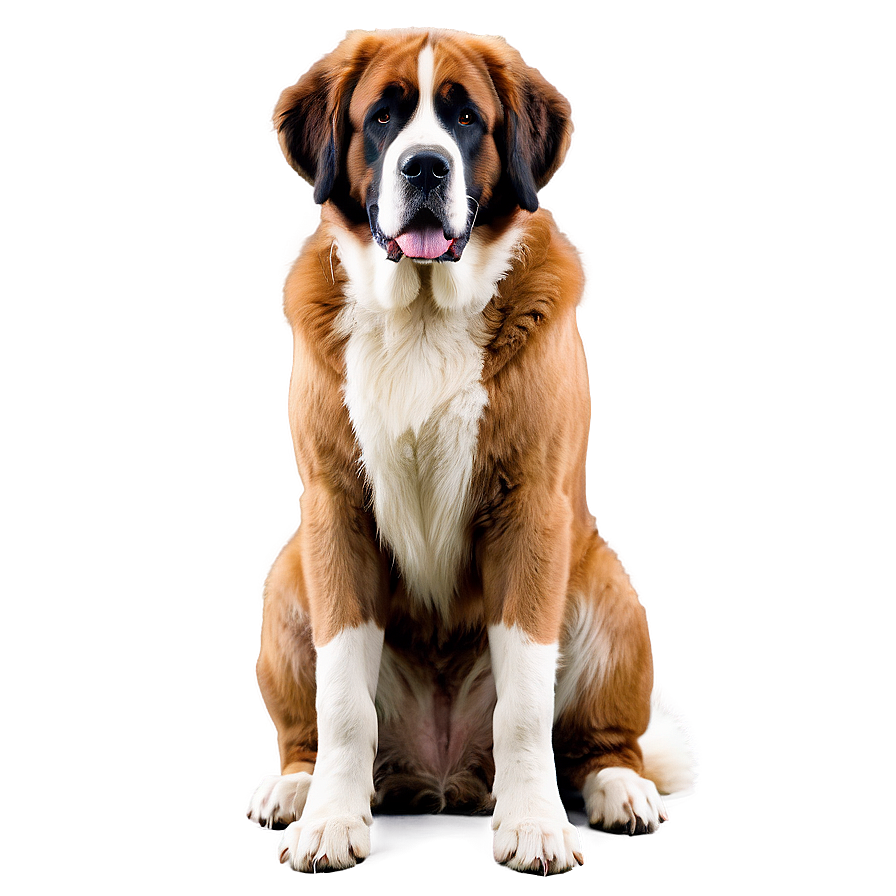 Saint Bernard Classic Stance Png 06252024 PNG