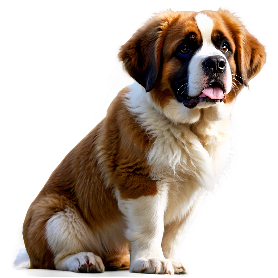 Saint Bernard Close-up Portrait Png Ktf6 PNG