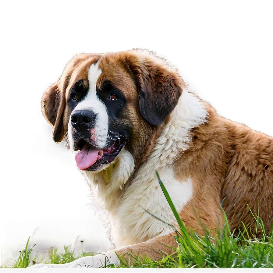 Saint Bernard Enjoying Sunshine Png 06252024 PNG