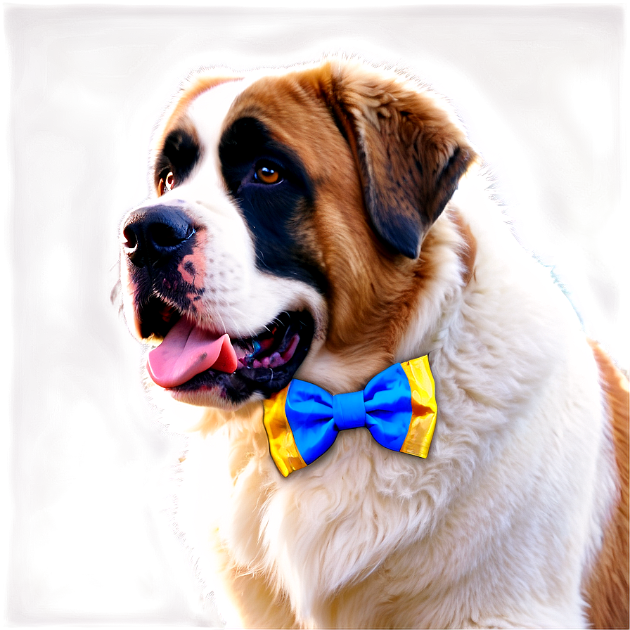 Saint Bernard In A Bowtie Png Olf45 PNG