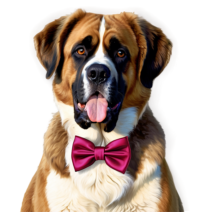 Saint Bernard In A Bowtie Png Yly PNG