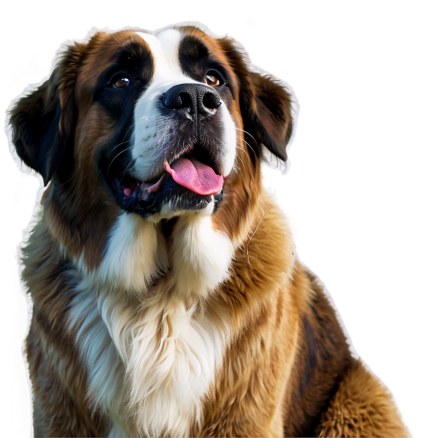 Saint Bernard In Autumn Leaves Png 06252024 PNG