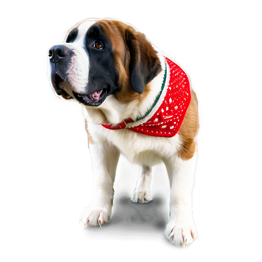 Saint Bernard In Festive Gear Png Bme85 PNG