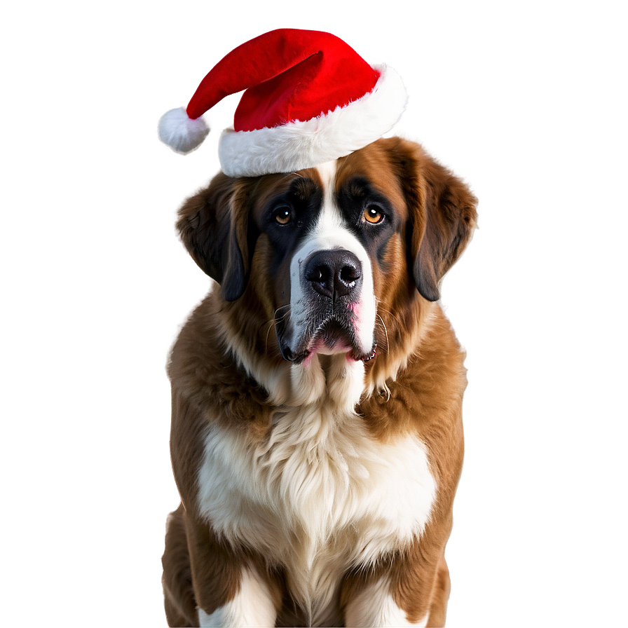 Saint Bernard In Festive Gear Png Lyp26 PNG