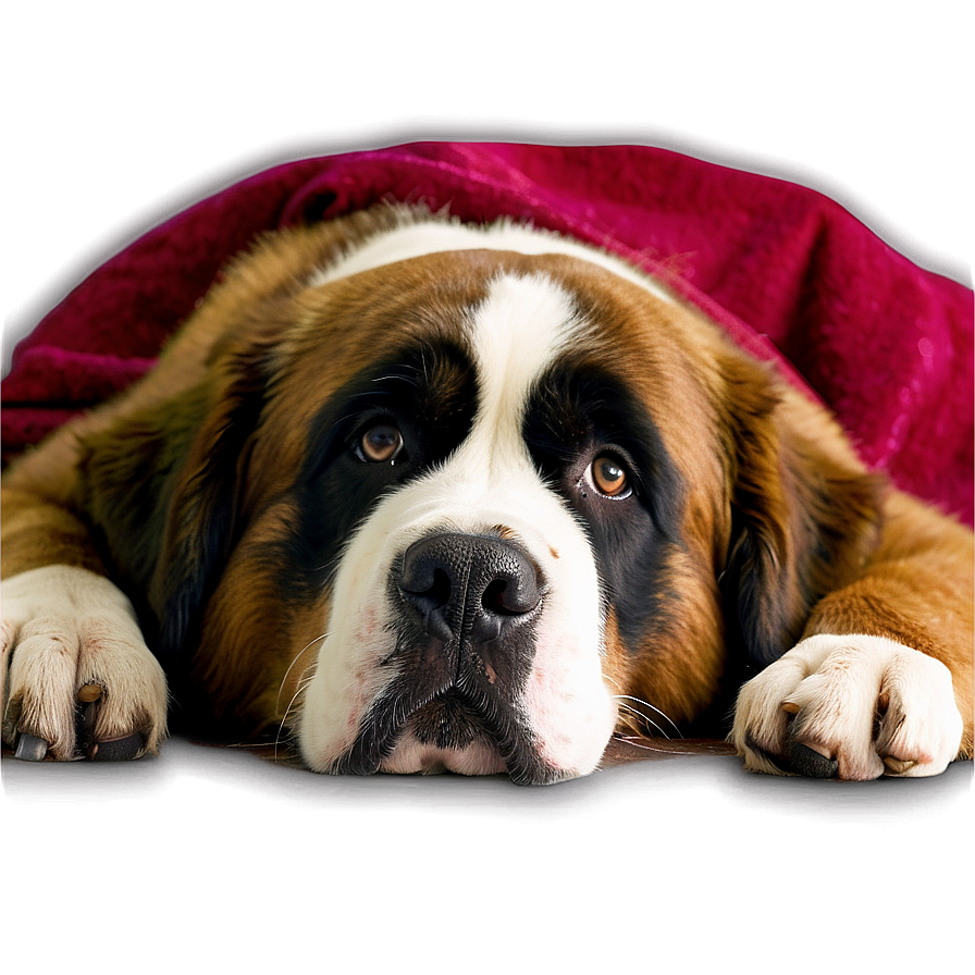 Saint Bernard Lazy Day Png 06252024 PNG