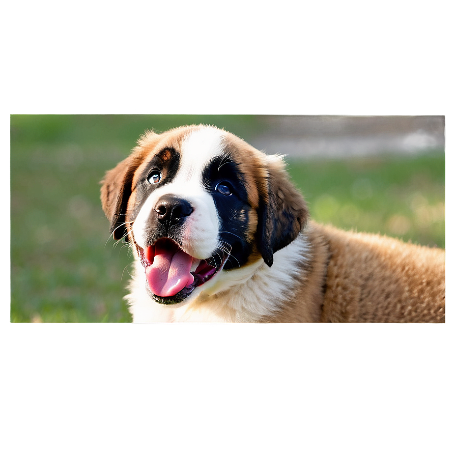 Saint Bernard Puppy Smile Png 06252024 PNG