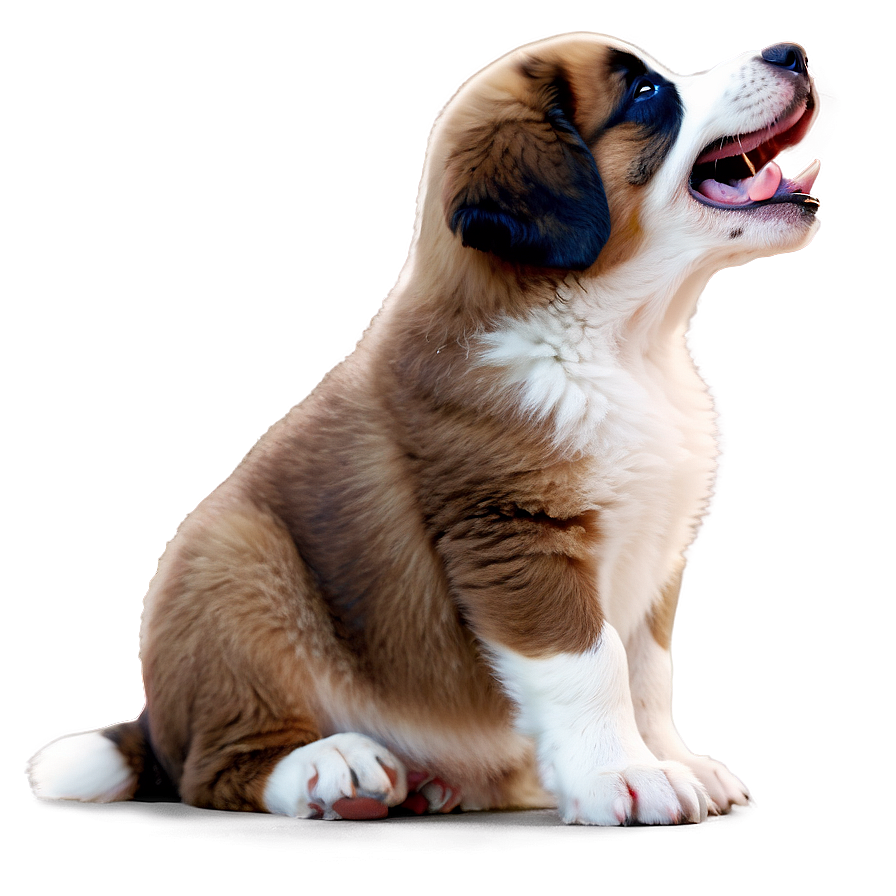 Saint Bernard Puppy Yawn Png Urf50 PNG