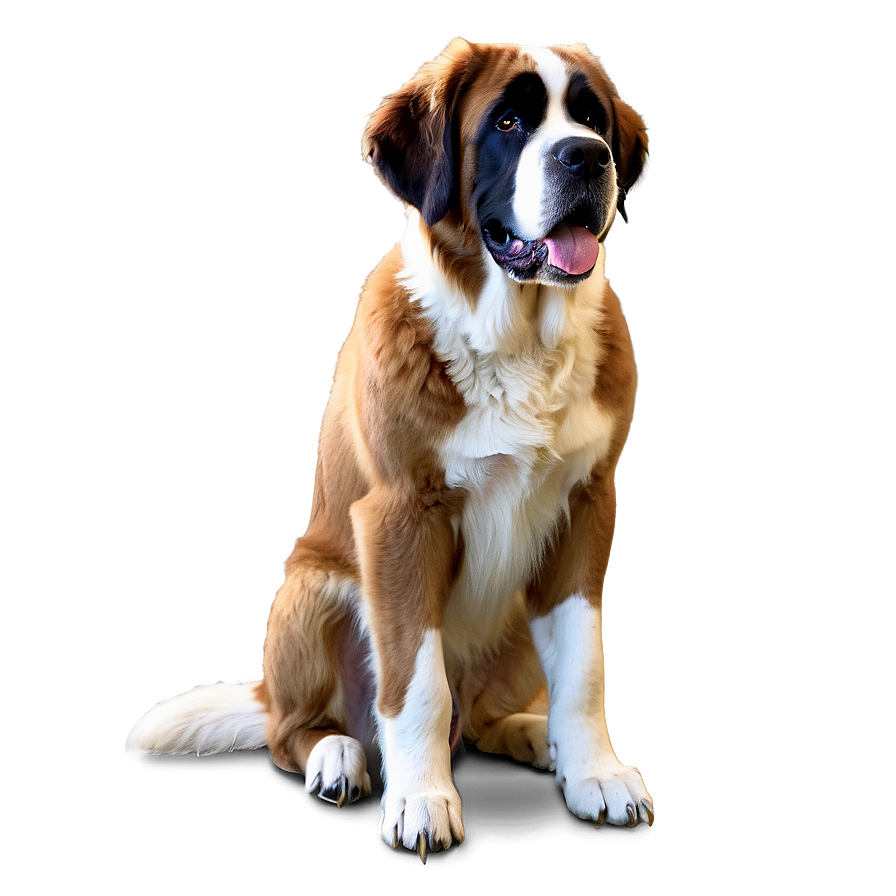 Saint Bernard Sitting Pose Png 15 PNG