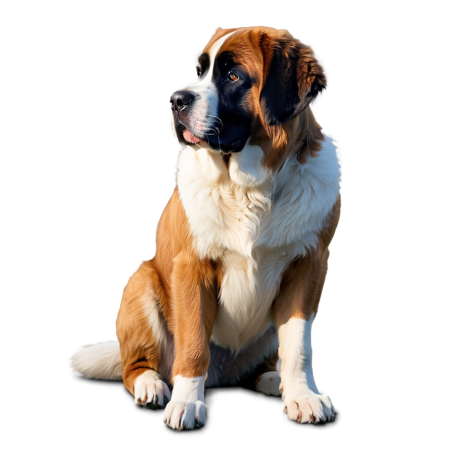 Saint Bernard Sitting Pose Png 49 PNG