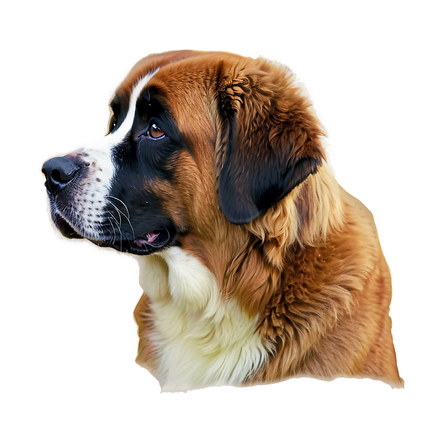 Download Saint Bernard Watching Sunset Png 22 | Wallpapers.com