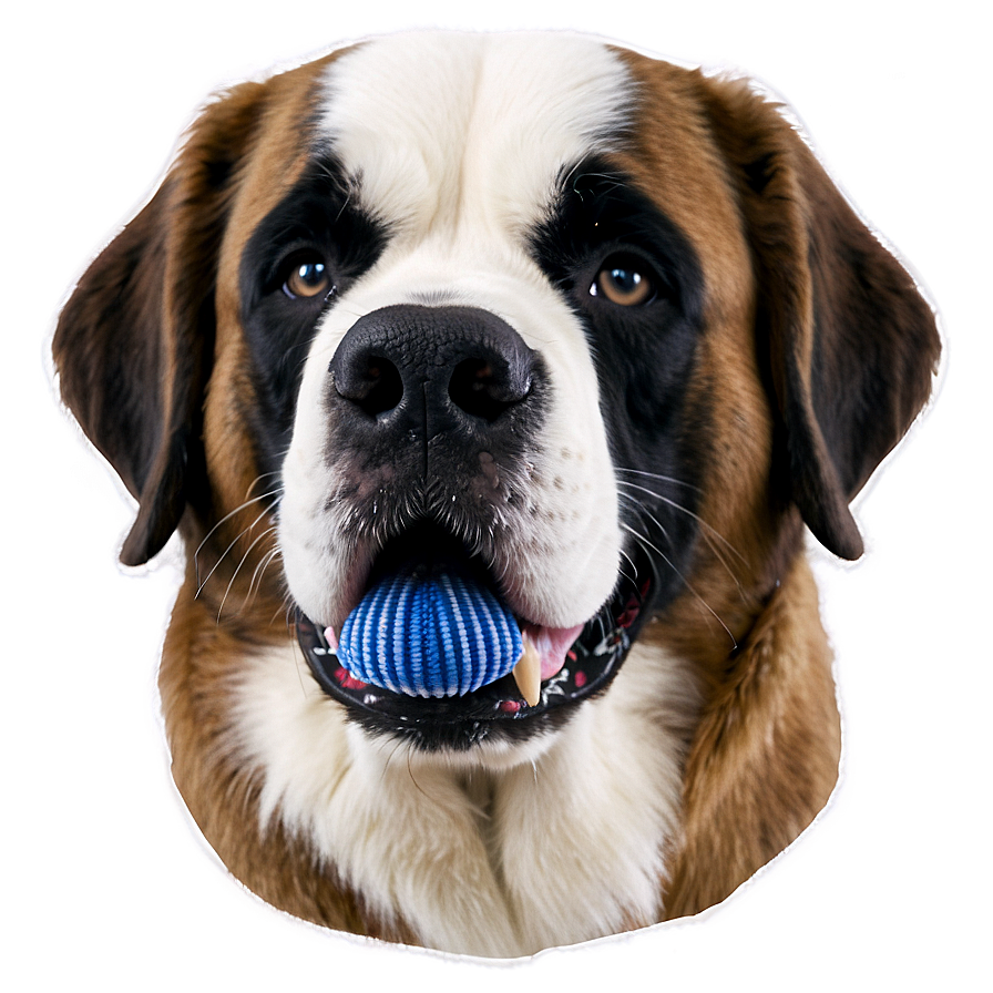 Saint Bernard With Blue Bandana Png Foe79 PNG