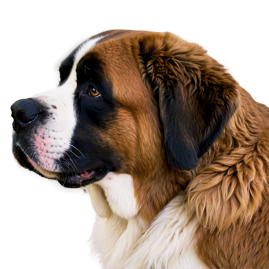 Saint Bernard With Eyes Closed Png 06252024 PNG