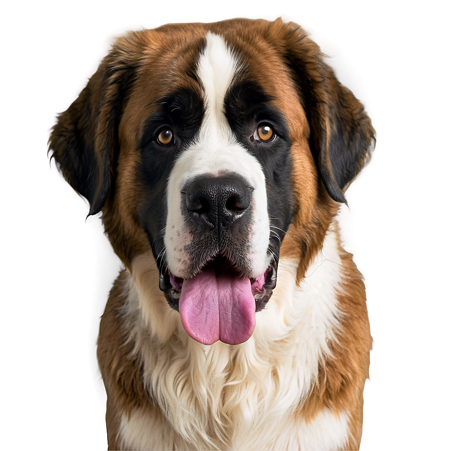 Saint Bernard With Eyes Closed Png 06252024 PNG