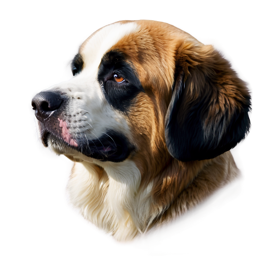 Saint Bernard With Eyes Closed Png Pjv PNG