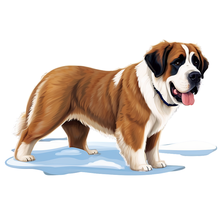 Saint Bernard With Snowflakes Png 56 PNG