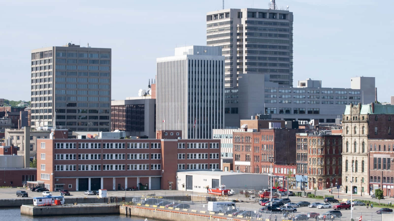 Saint John Cityscape Waterfront View Wallpaper