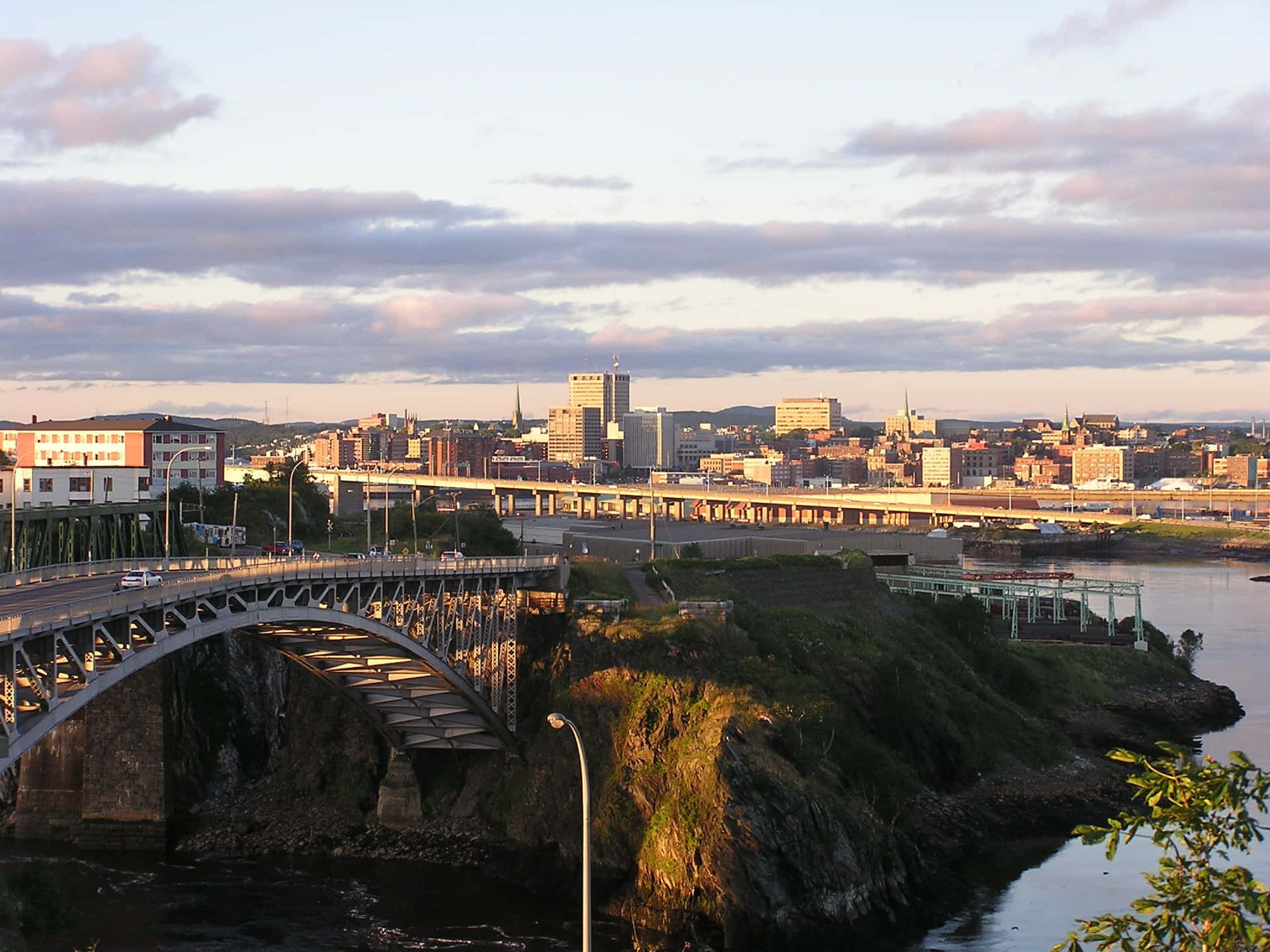 Saint John Cityscapeat Dusk Wallpaper