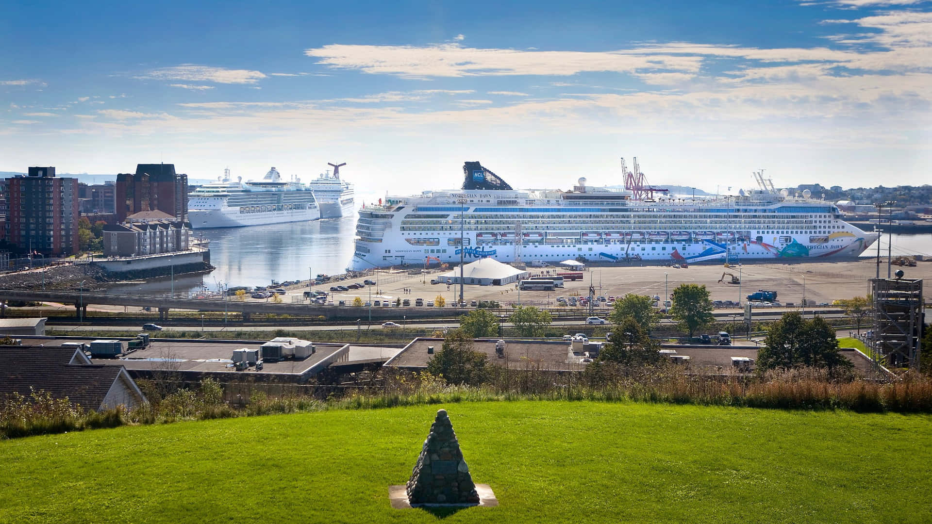 Saint John Cruise Ships Docked Wallpaper