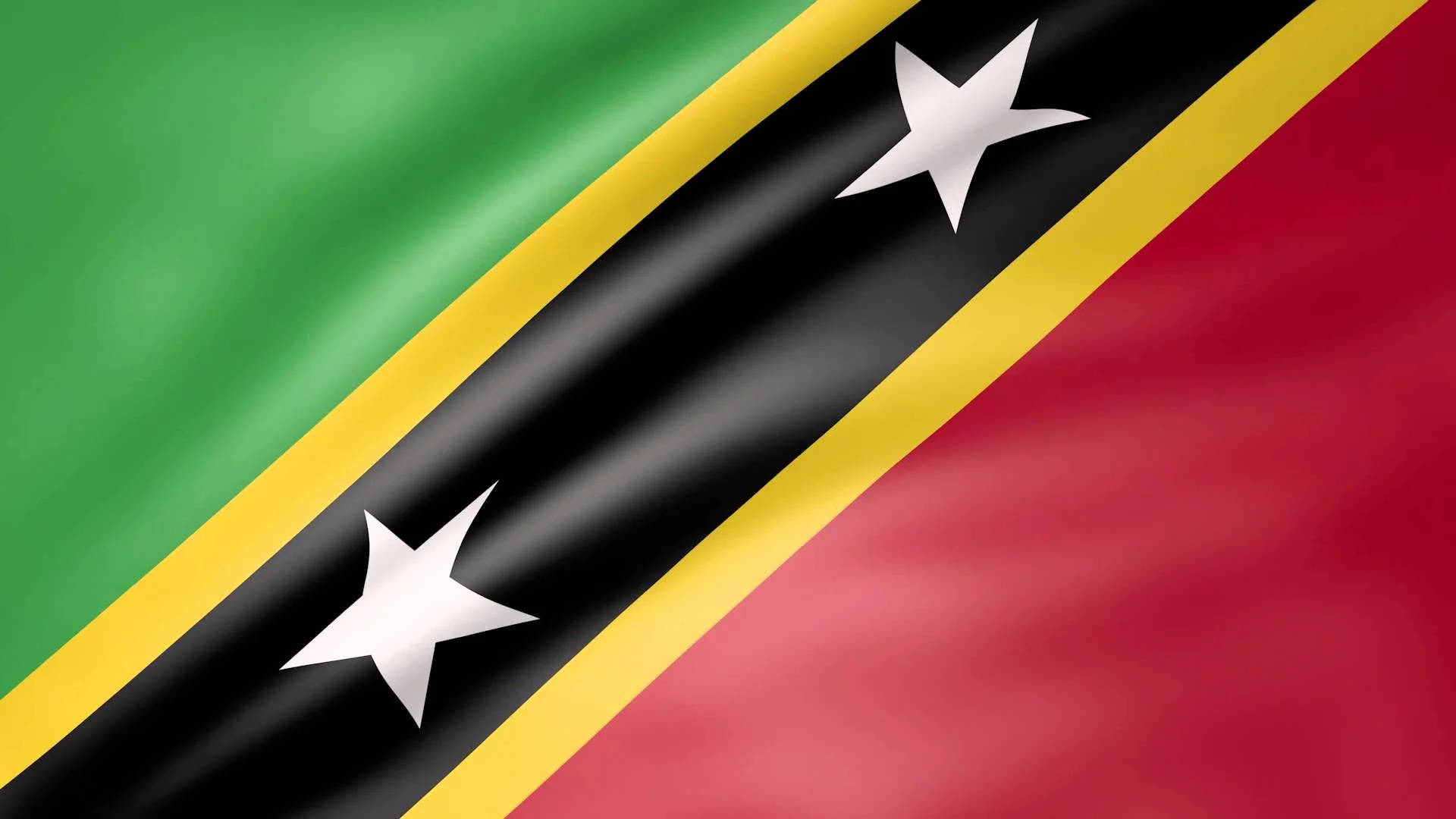 Flaget for Saint Kitts And Nevis Tapet Wallpaper