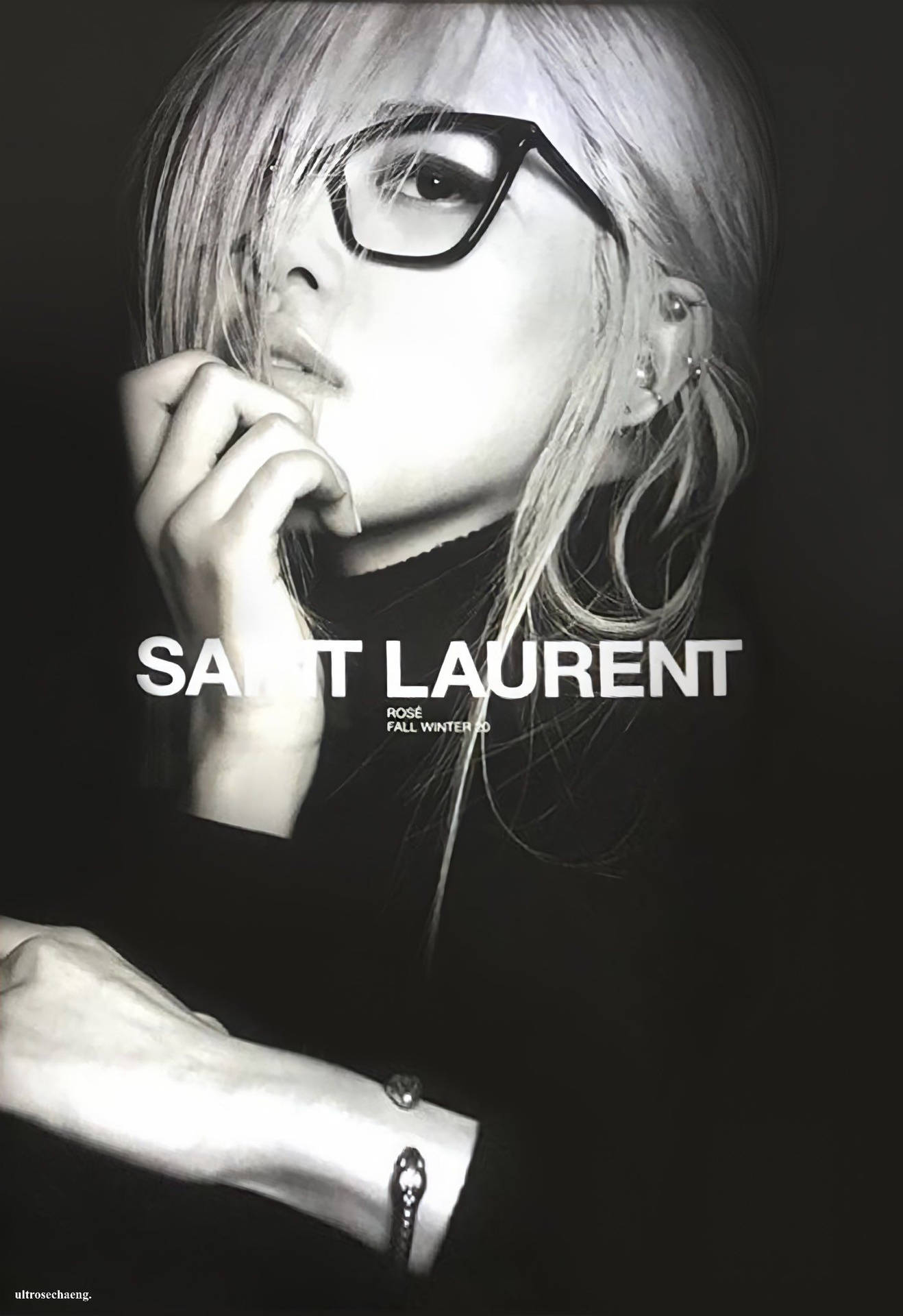 Saint Laurent Designer Vinter Plakat Wallpaper