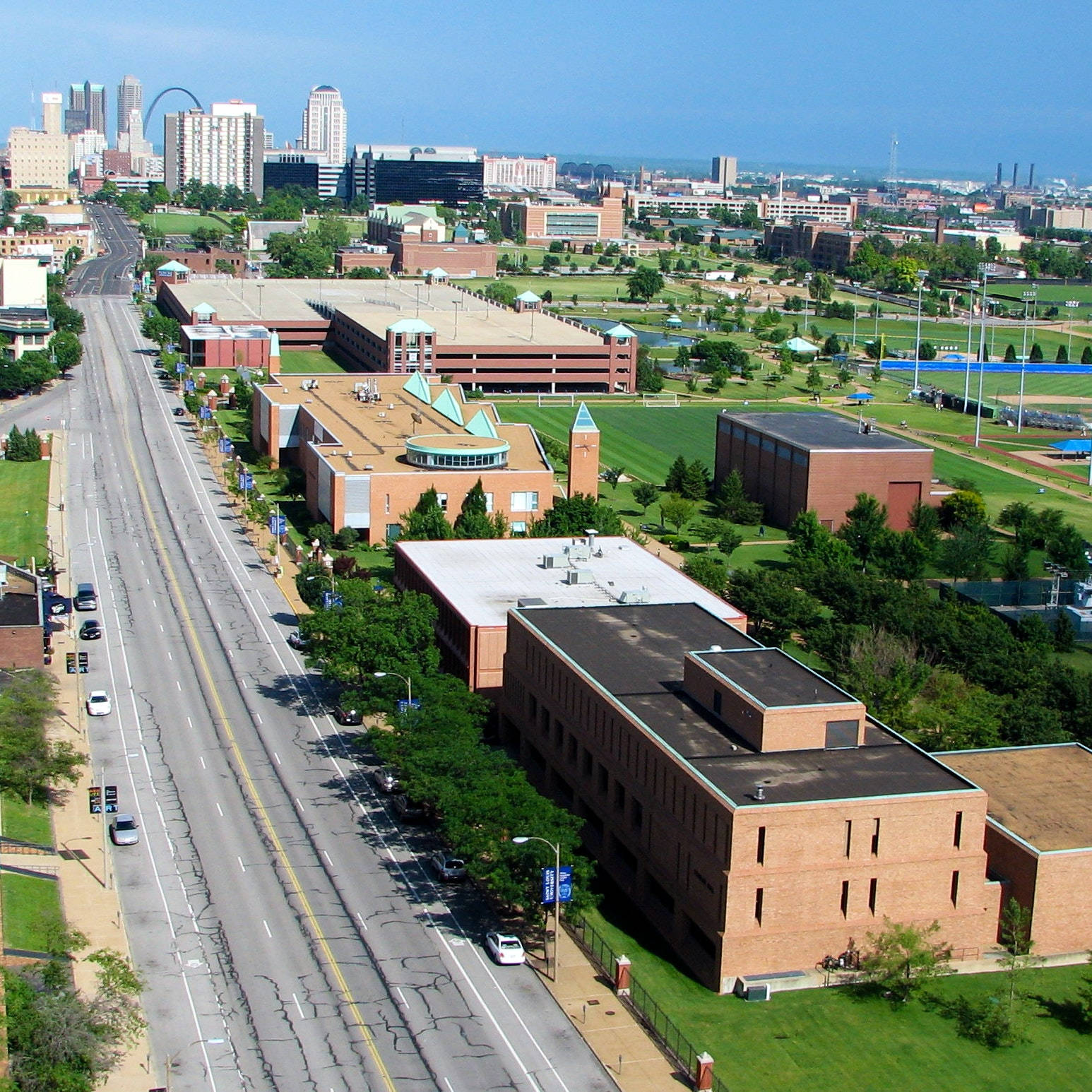 Saint Louis University Campus And Highway Wallpaper