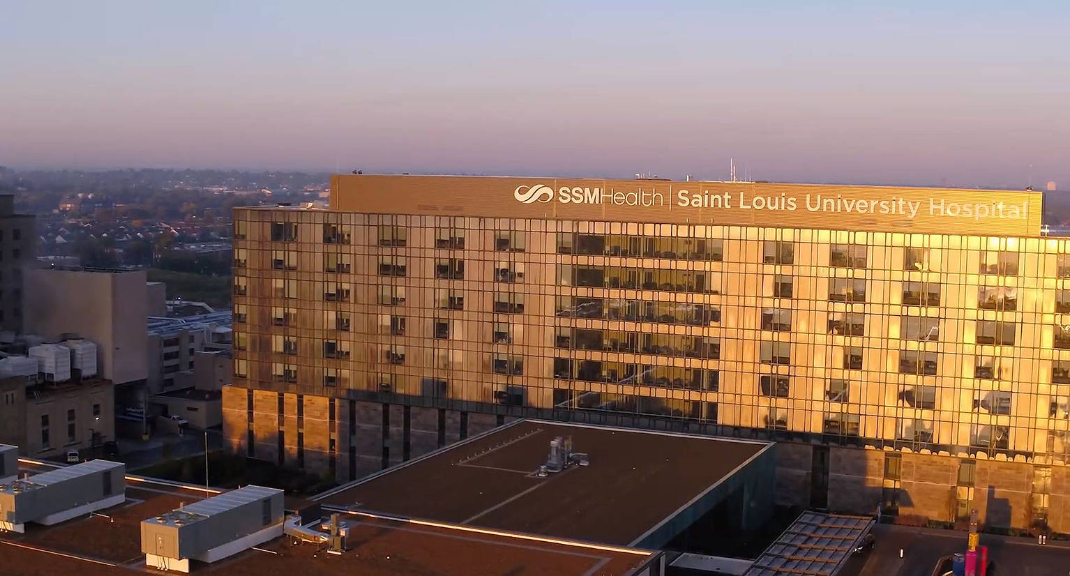 Saint Louis University Hospital Aerial Shot Wallpaper