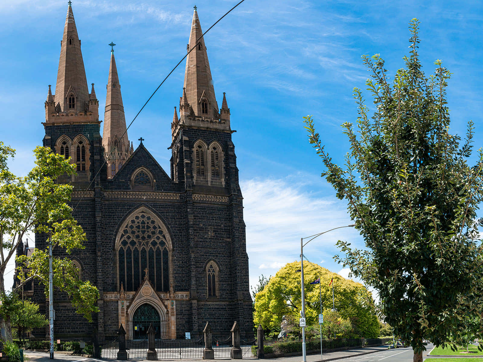 Cattedraledi San Patrizio A Melbourne, Australia Sfondo