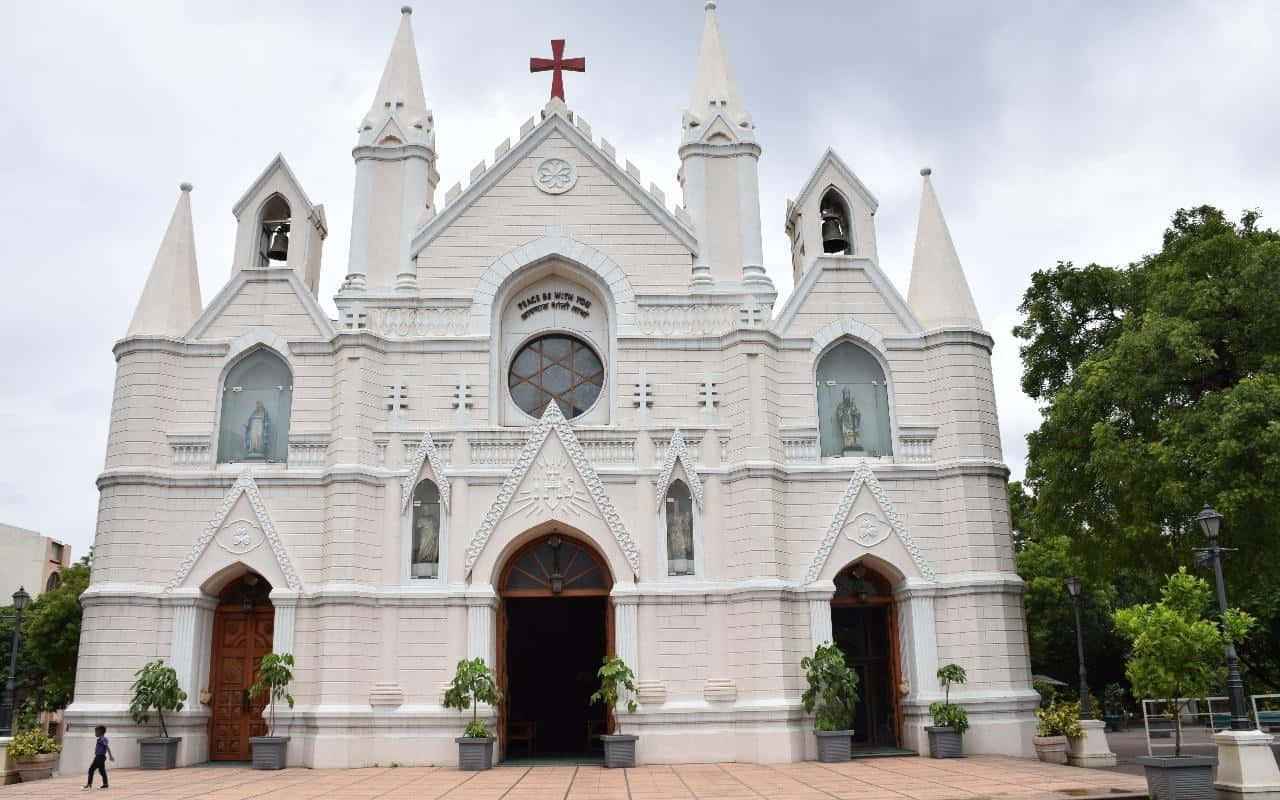 Cattedraledi San Patrizio A Pune, India Sfondo