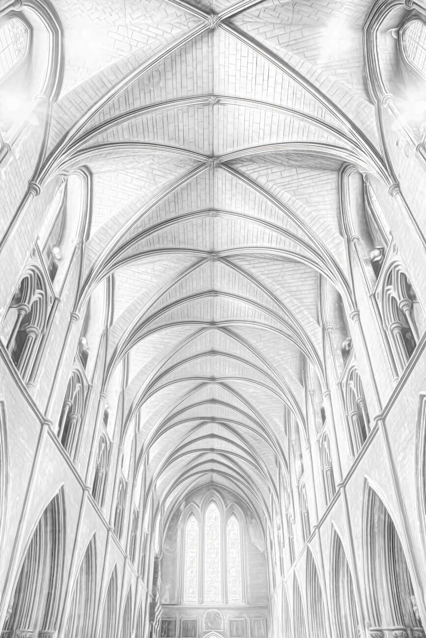 Saint Patrick's Cathedral Sketch Wallpaper