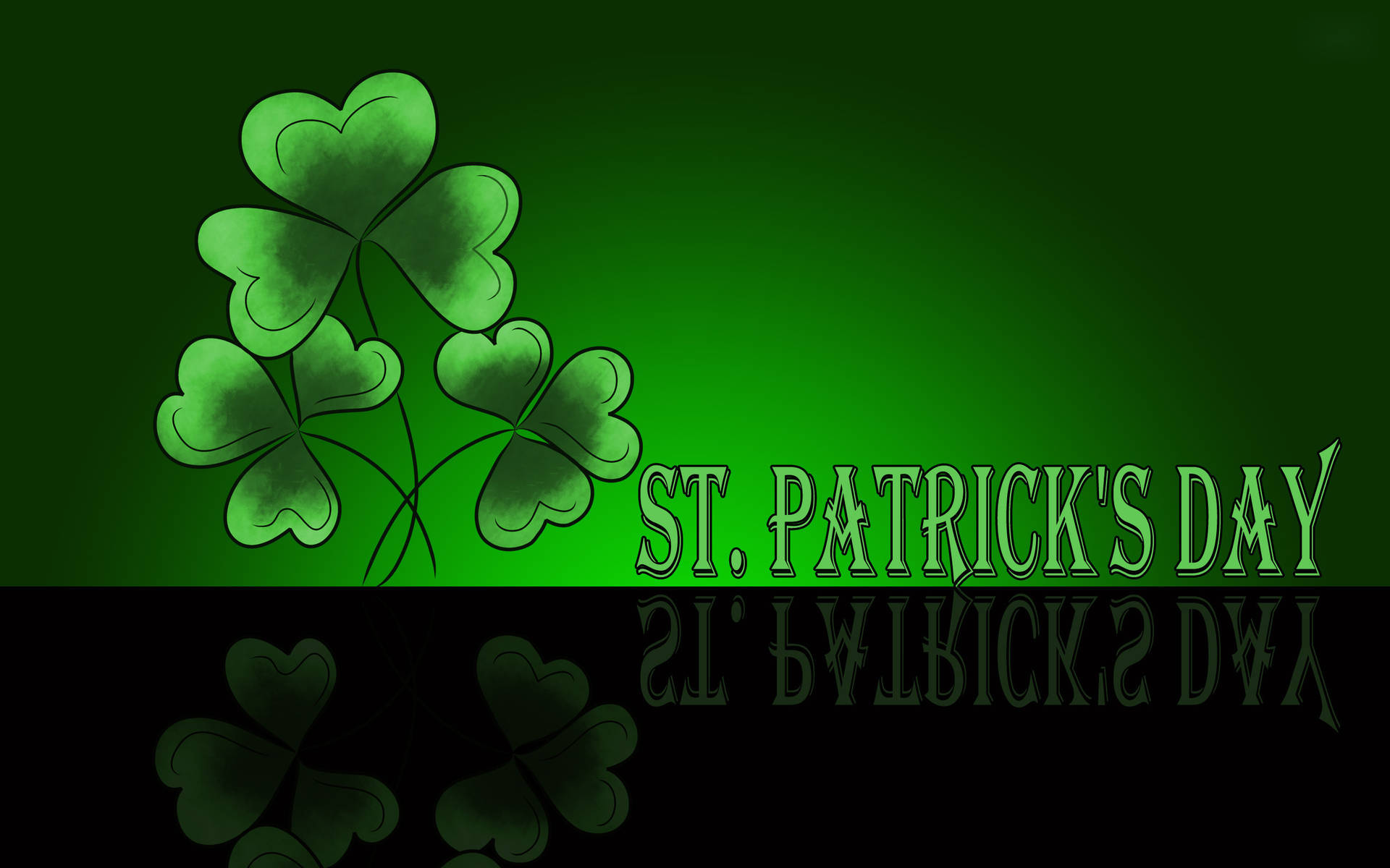 Saint Patrick’s Day On A Reflective Surface Wallpaper
