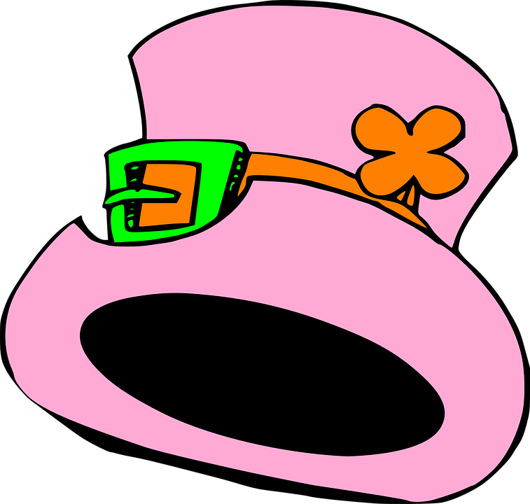 Saint Patricks Day Pink Hatwith Cloverand Buckle PNG