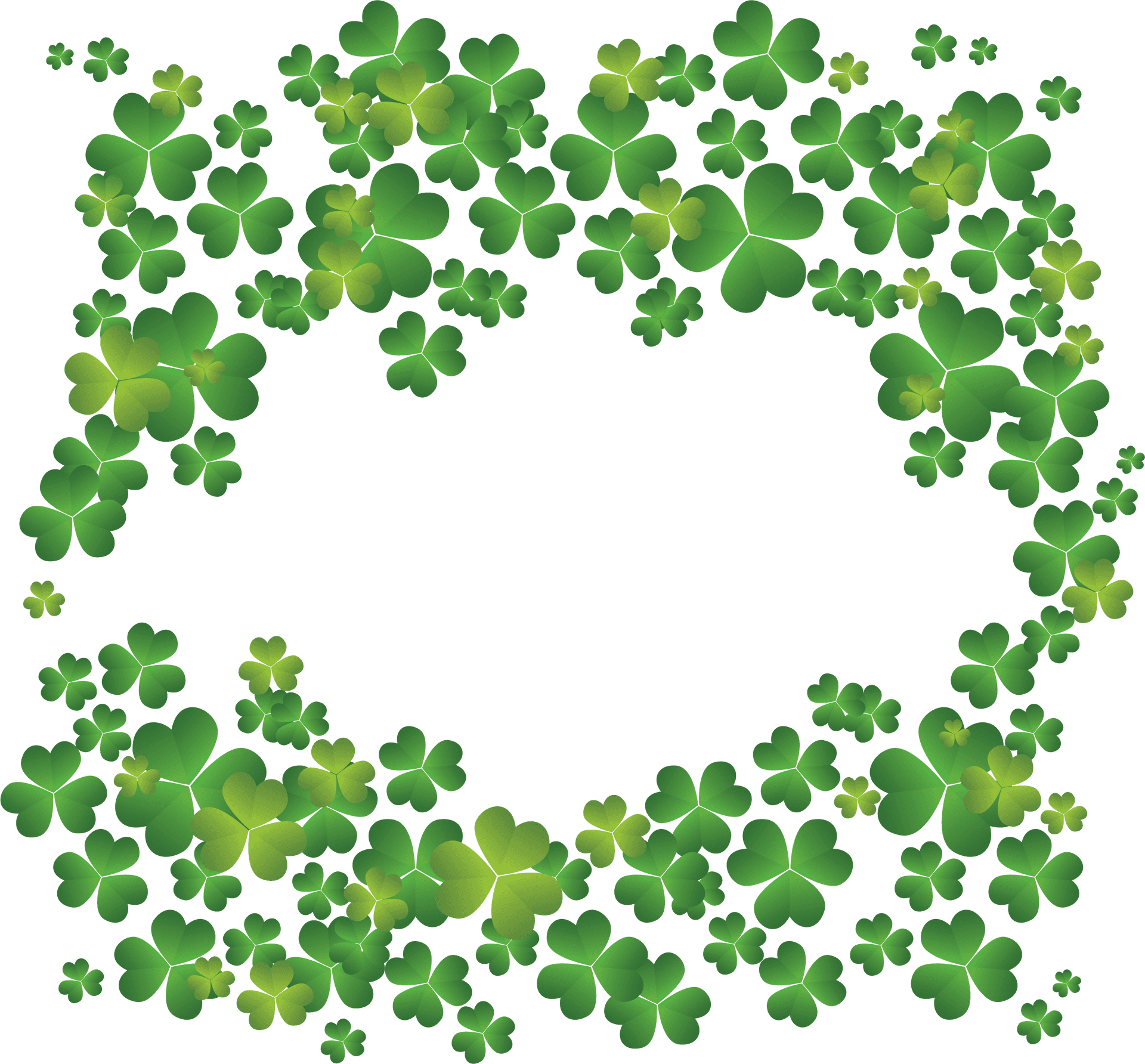 Saint Patricks Day Shamrock Frame PNG