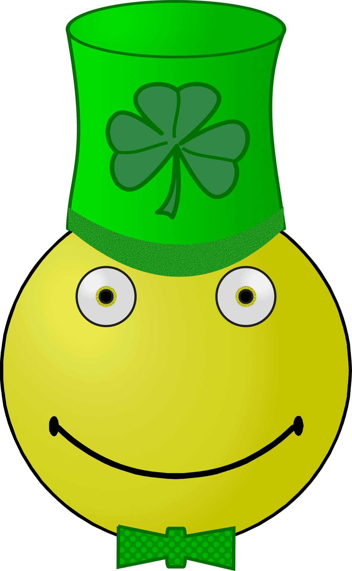 Download Saint Patricks Day Smiley Face Top Hat | Wallpapers.com