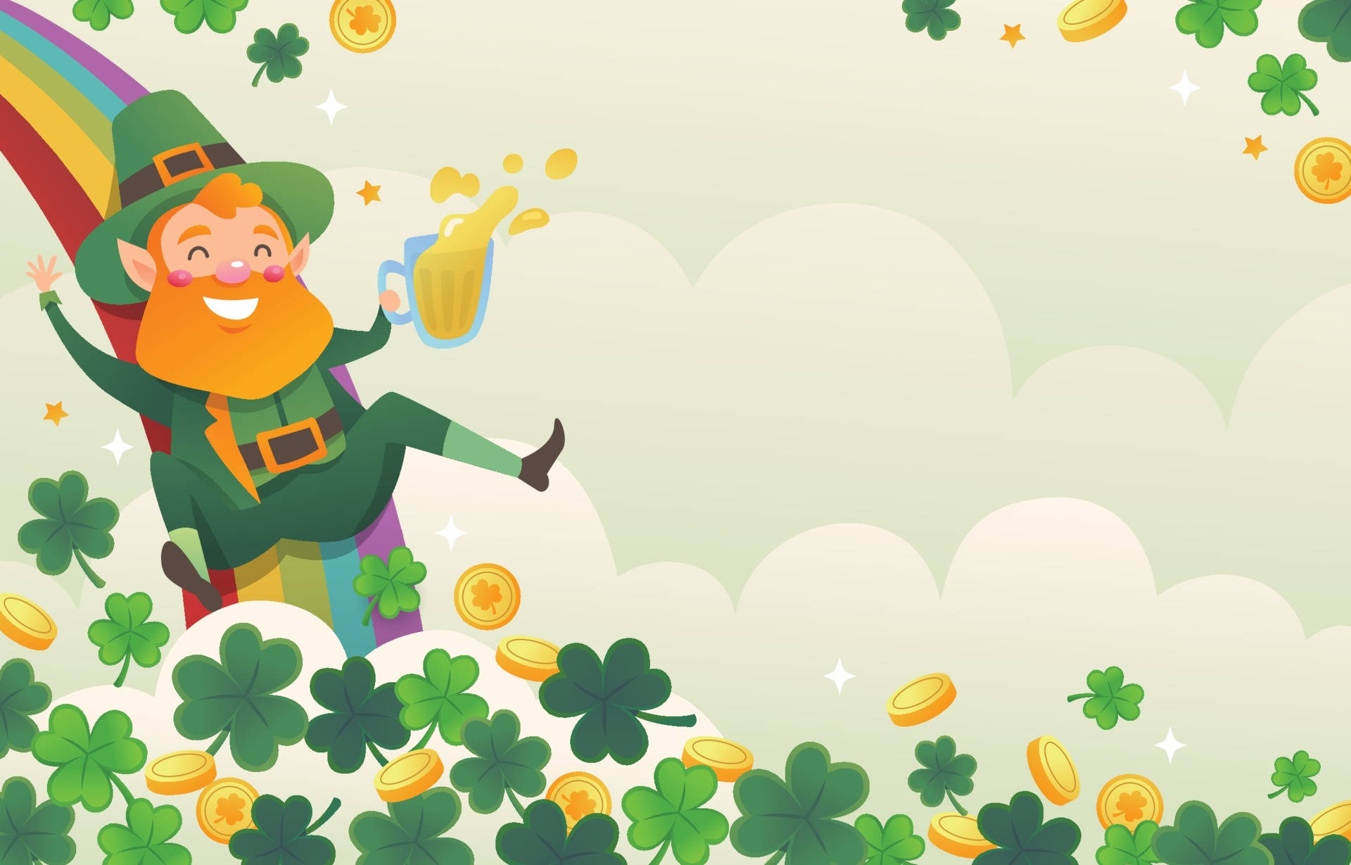 Saint Patrick’s Day With Cartoon Leprechaun Picture