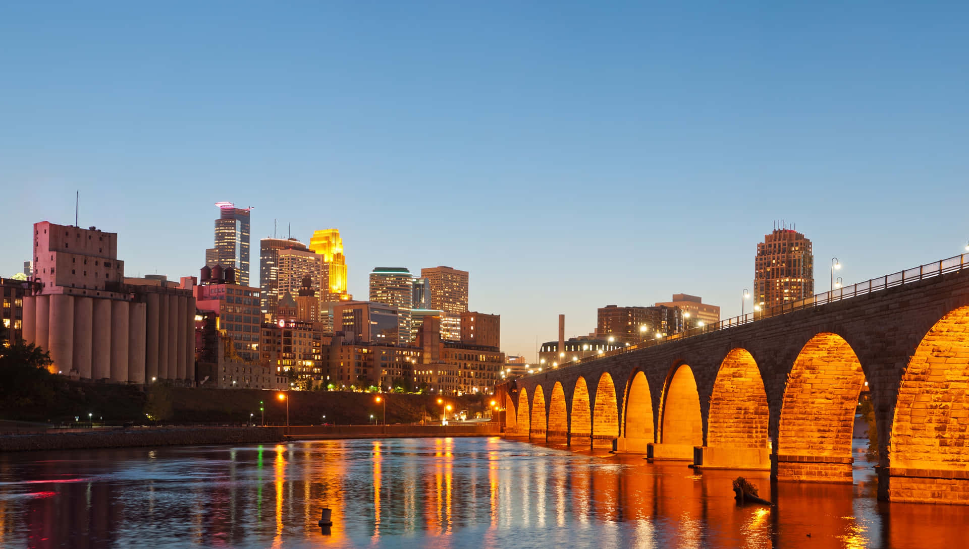 Saint Paul Minnesota Skyline Twilight Wallpaper