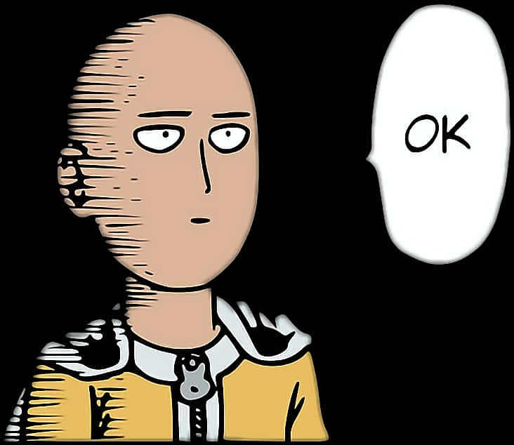 Saitama O K Expression One Punch Man PNG