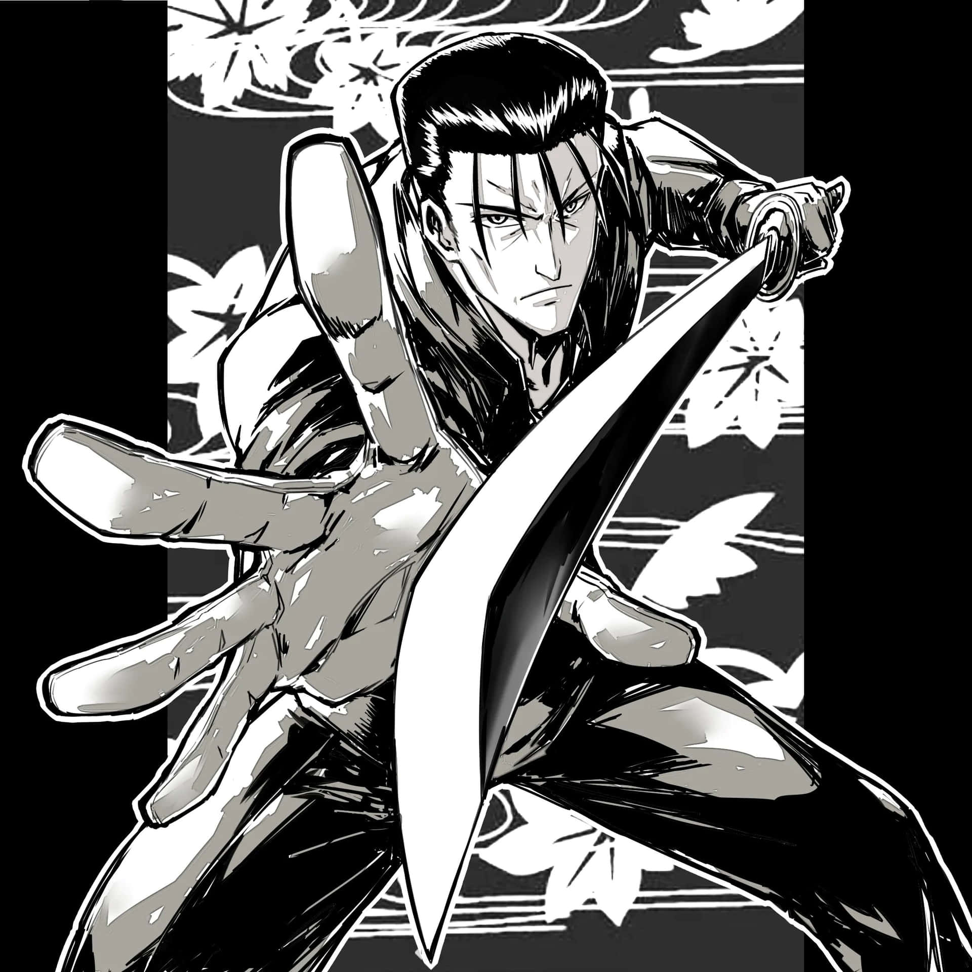 Saito Hajime Rurouni Kenshin Actie Pose Achtergrond