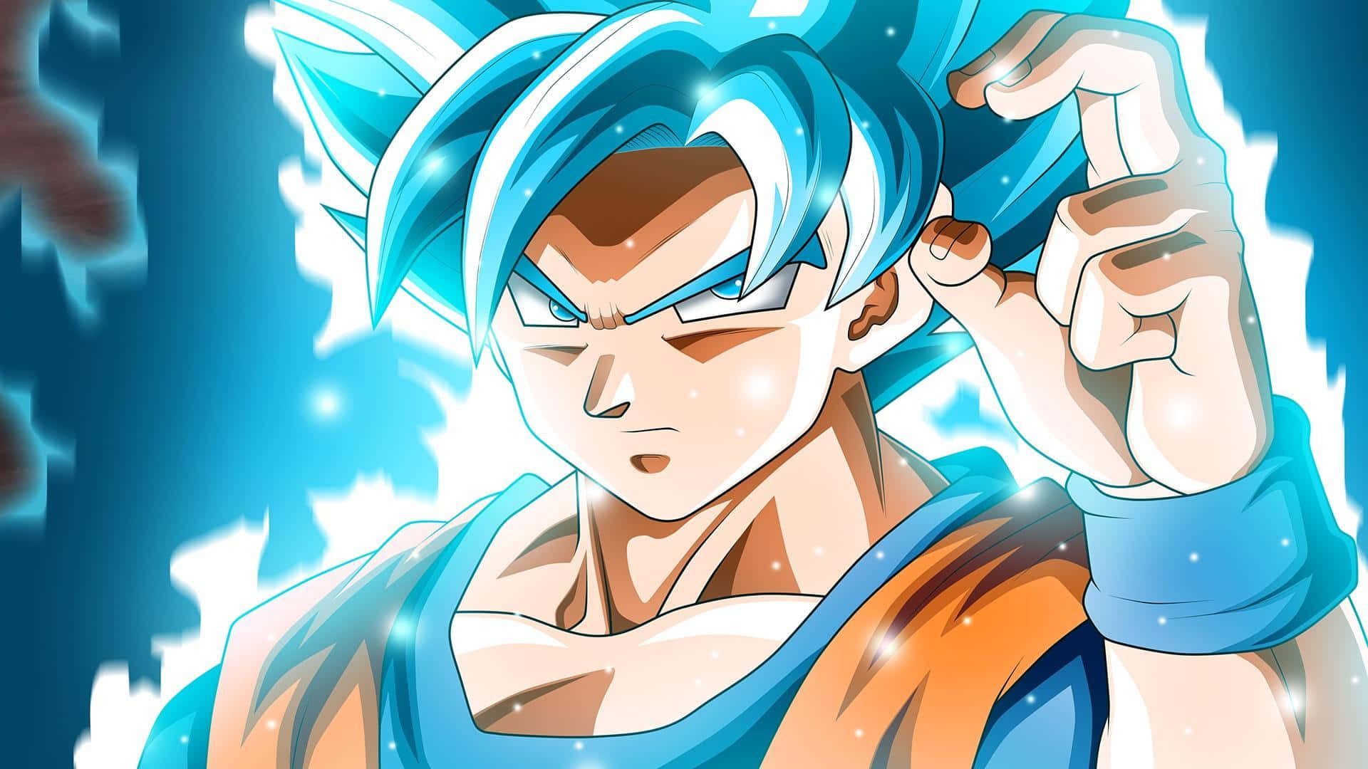 Goku with Krillin showcasing the power of the Saiyan Race Wallpaper