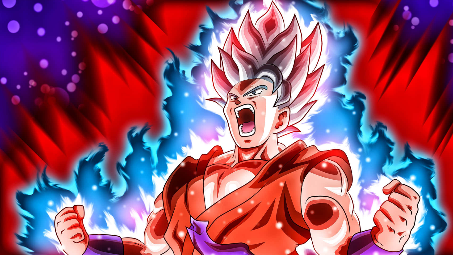 Discover the warrior race of powerful Saiyans Wallpaper