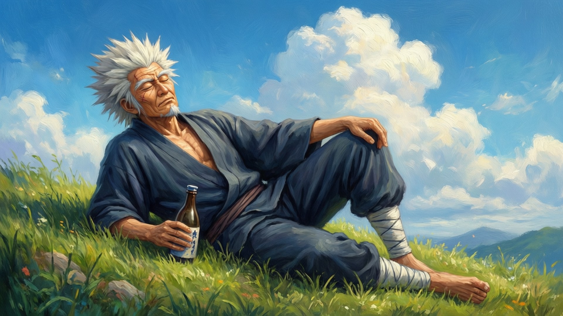 Sake Break Wallpaper