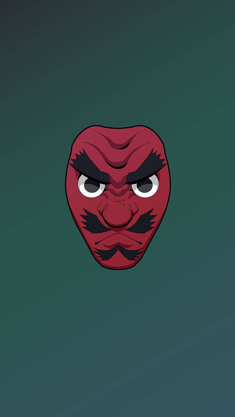 Sakonji Deep Red Demon Slayer Mask Wallpaper
