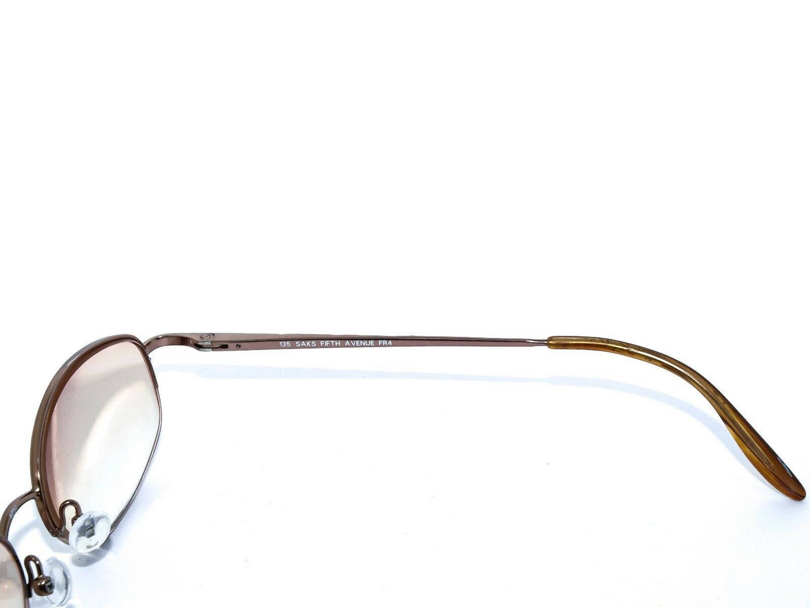 Saks Fifth Avenue Copper Metal Frame Eyeglasses Wallpaper