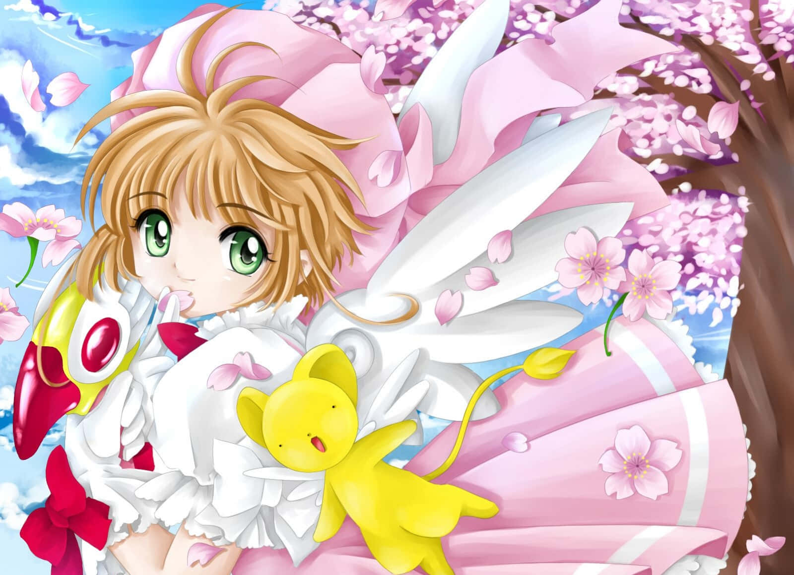Personagemde Anime Fofo Da Cardcaptor Sakura. Papel de Parede